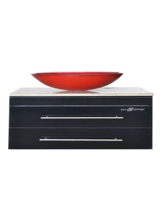 Vanity Sink With Storage Cabinet With Sink Basin With Mixer And Waist Multicolour 60cm - v1635786642/N51671369A_1