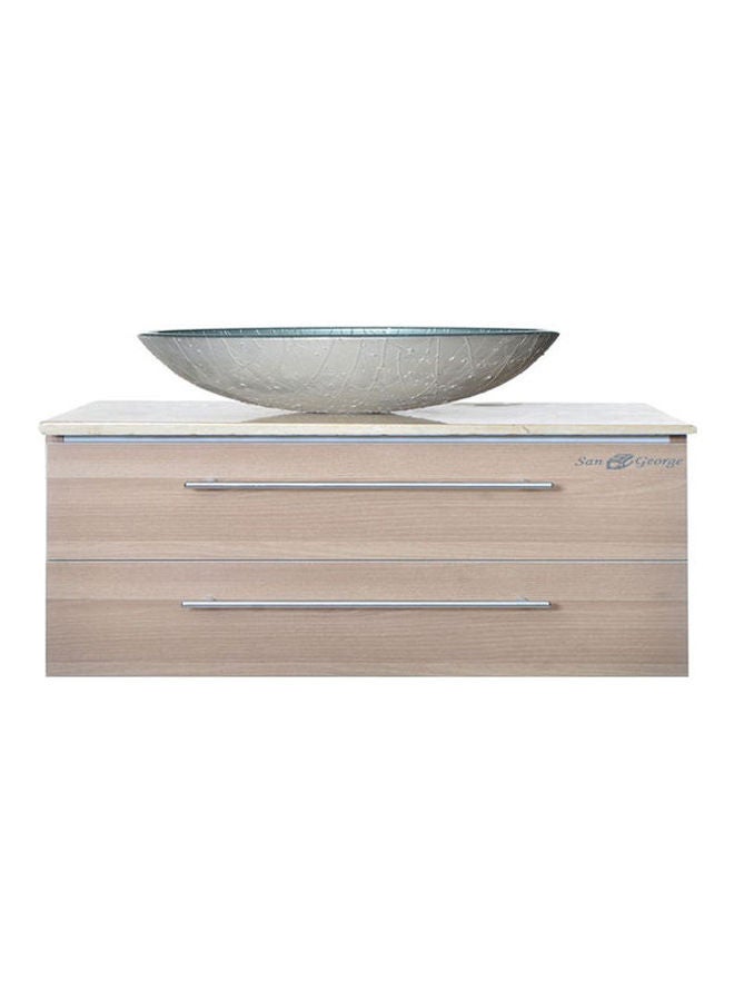 Vanity Sink With Storage Cabinet With Mixer Multicolour