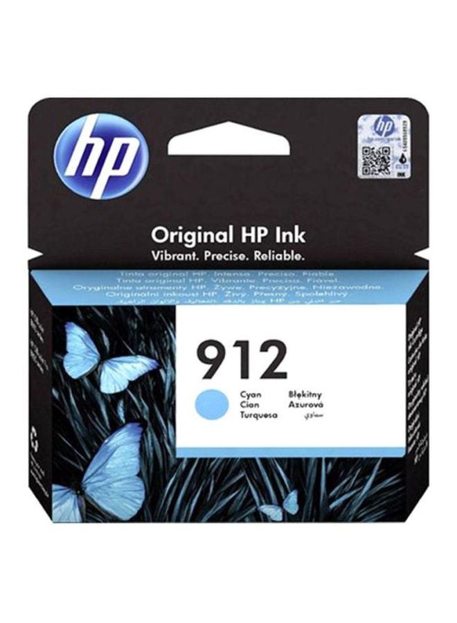 HP 912 Cyan Original Ink Cartridge 3YL77AE 912 Cyan  - Image 1