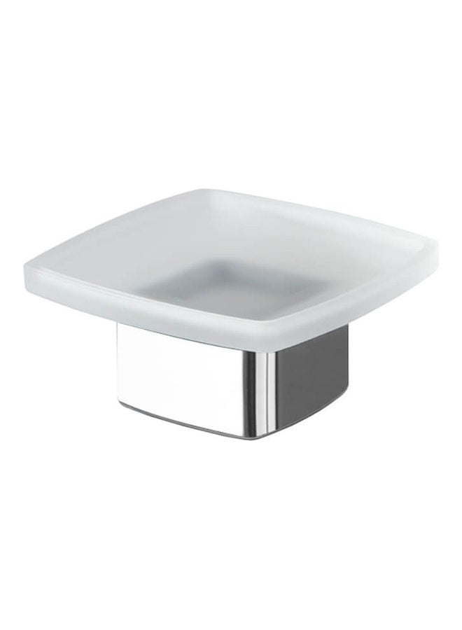 Gedy Chromed Soap Holder Lounge Clear 429grams - Image 1