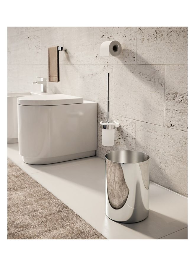 Gedy Waste Basket for Bathroom Silver 816grams - Image 2