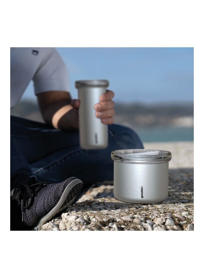 guzzini On The Go Thermal Energy  Lunch Box Silver 13.7x 9.6cm - Image 2