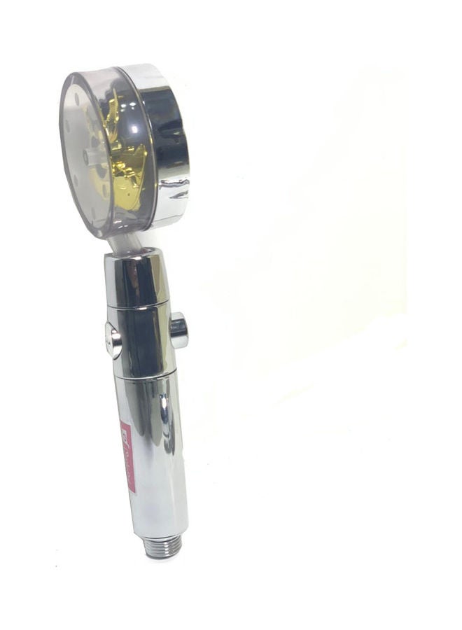 Yameem 360° Rotating Power Shower Head Silver/Gold 26cm - Image 3
