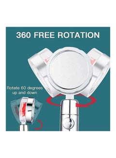 360° Rotating Power Shower Head Silver/Gold 26cm - v1635835186/N51672973A_5