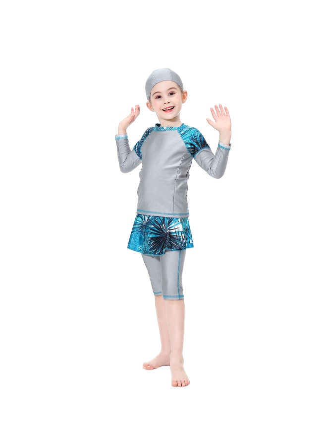 هانيميدو طقم ملابس سباحة مكون من 3 قطع بنمط كتل الألوان - Image 1