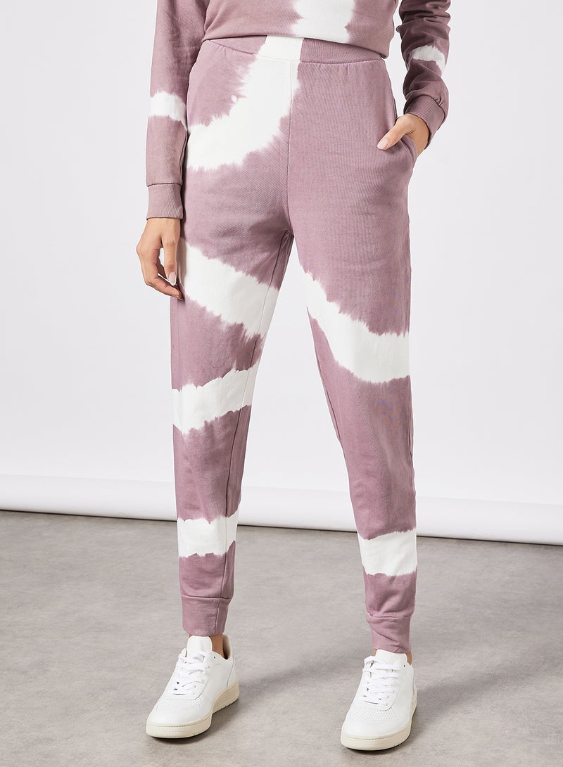 Jacqueline de Yong - Tie-Dye Sweatpants Purple - Image 1