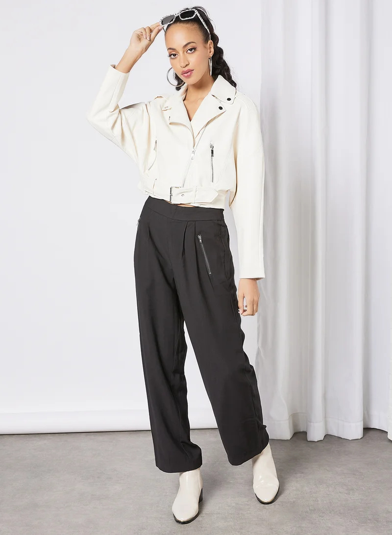 Jacqueline de Yong Wide Leg Pants Black