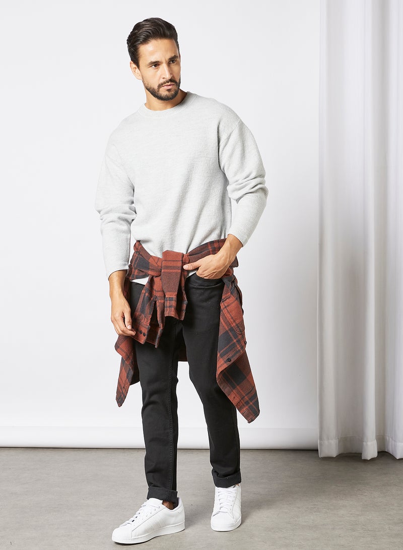 Selected Homme - Crew Neck Knit Sweater Grey - Image 1