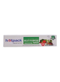 Hotpack 200-Pieces Oxo Biodegradable Multipurpose Bag Clear 20x30cm  - Image 1
