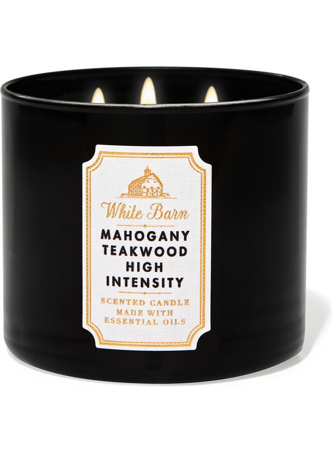 Bath & Body Works Mahogany Teakwood High Intensity 3-Wick Candle Black 