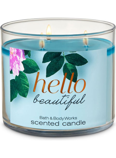 Hello Beautiful 3-Wick Candle Blue