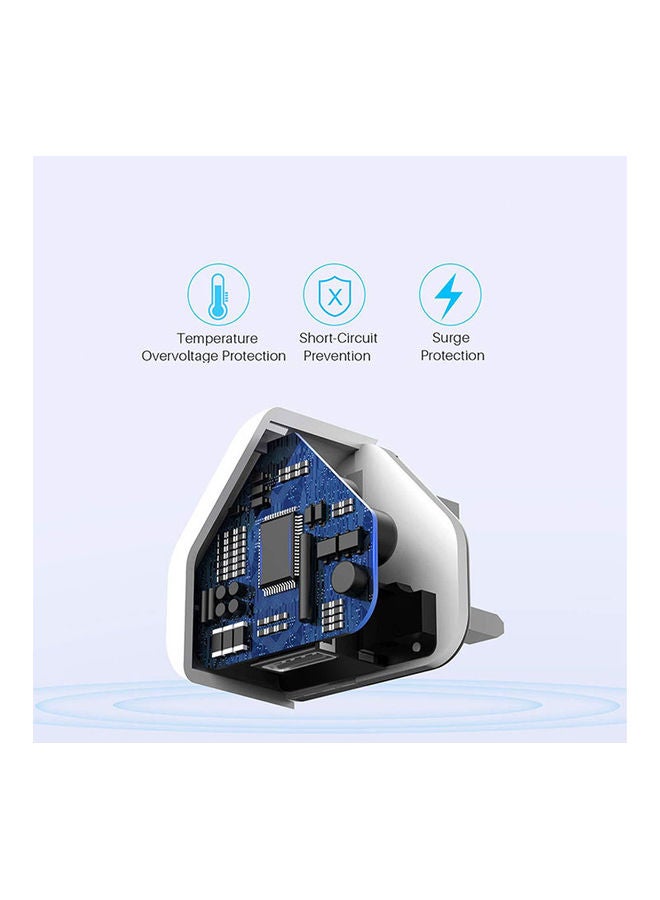 Black Tiger - Wall Charger With Lightning Cable White - Image 1