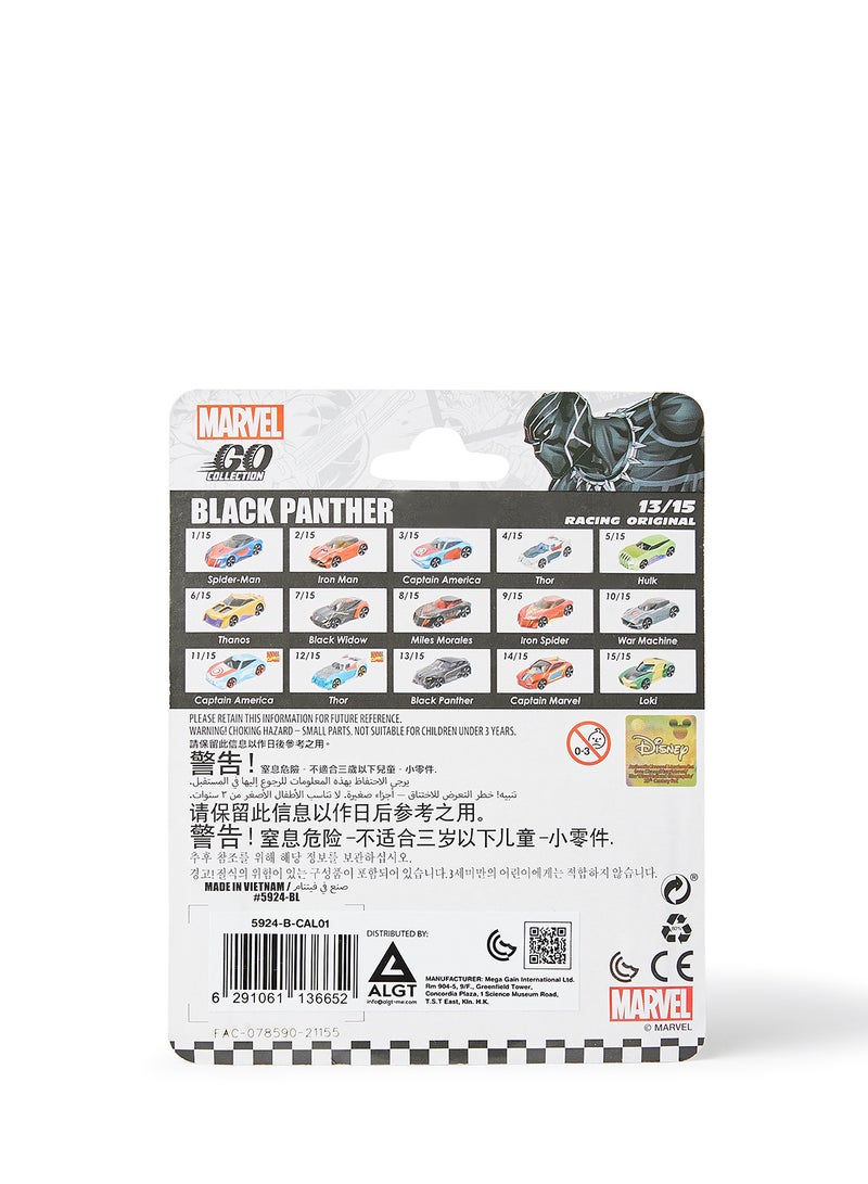 3-Inch Diecast Racing Car, Single Pack  - Black Panther 15cm