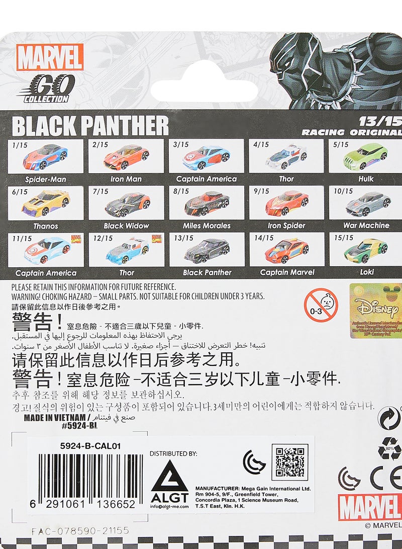 3-Inch Diecast Racing Car, Single Pack  - Black Panther 15cm