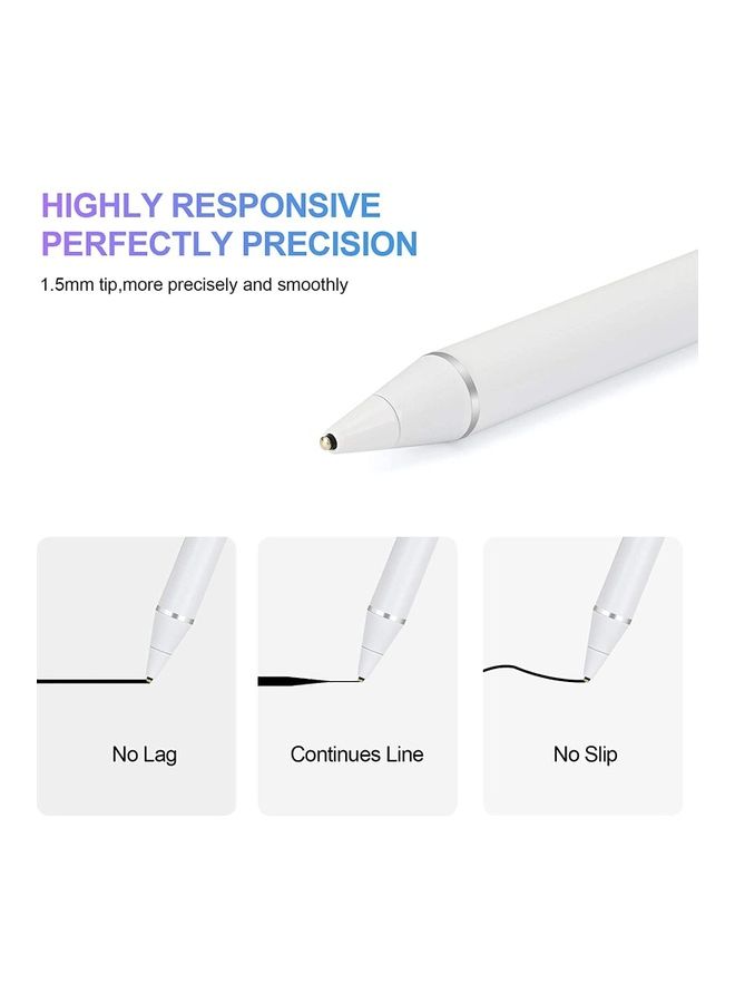 قلم إلكتروني رقمي يعمل باللمس أبيض - Image 3
