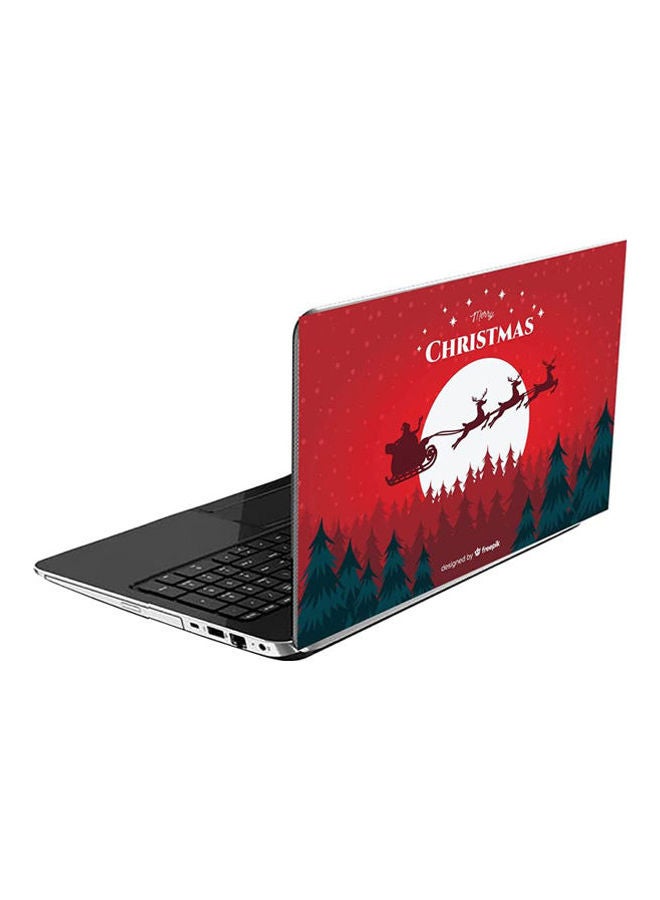 Zigzag Printed Laptop Skin For Laptops -010 Red