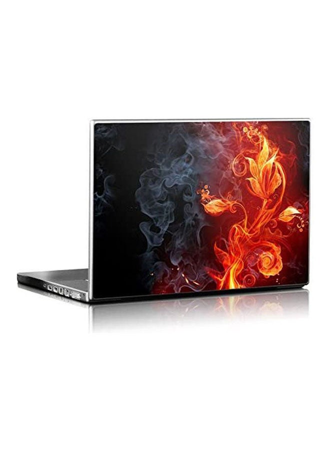 Fire Flower Design Matte Laptop Skin For  Laptops Multicolur