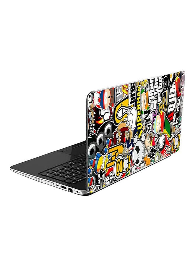 Zigzag Printed Laptop Skin For Laptops-338 Multicolour