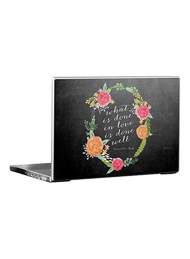 Zigzag Love Done Well Design Installable Laptop Skin Multicolour 