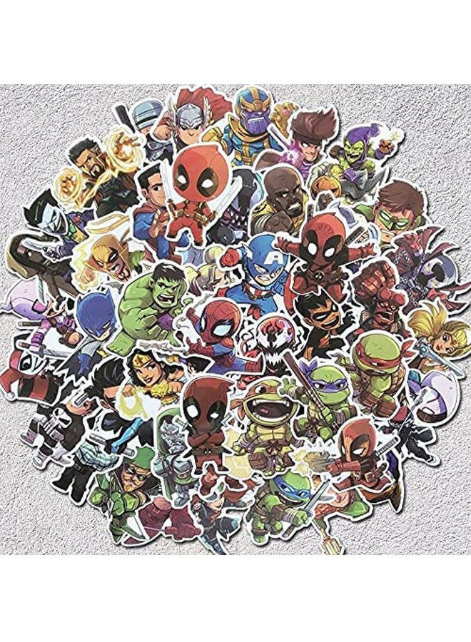 Zigzag Pcs Waterproof Super Hero Stickers For Marvel Dc Graffiti Sticker For Skateboard Luggage Laptop Notebook Guitar Car Multicolur 
