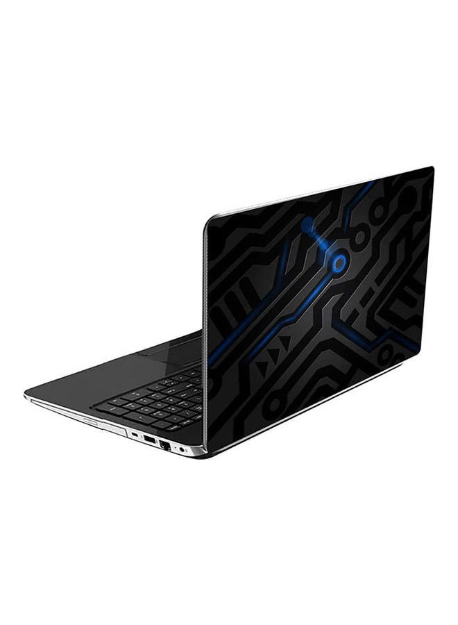 Zigzag Printed Laptop Skin Black 
