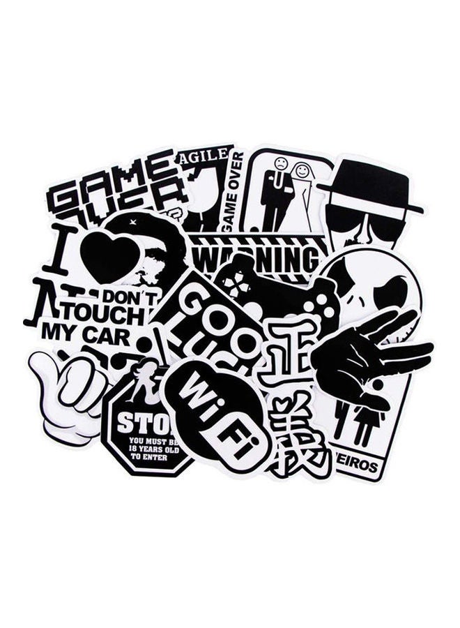 Zigzag Stickers Diy Decals For Suitcase Motorcycle Skateboard Multicolour 