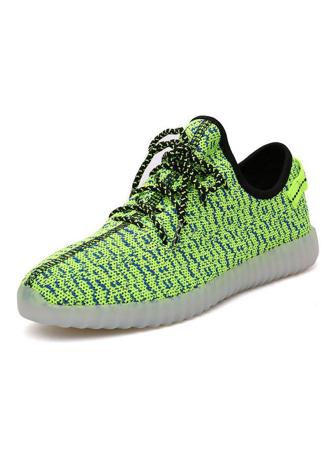 Generic Kids Flying Coconut Lamp Fluorescent Low Top Sneakers Green  - Image 1