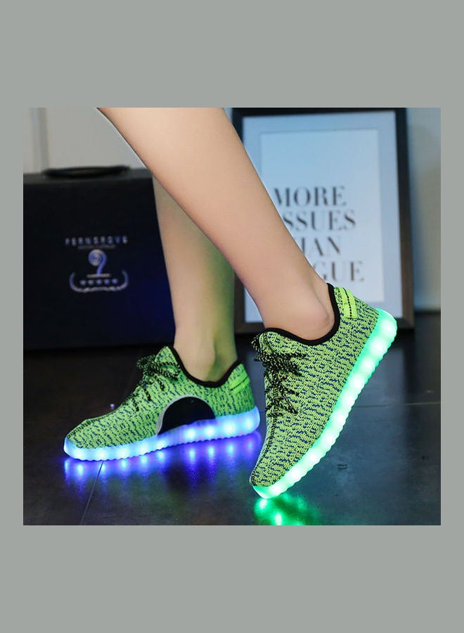 Generic Kids Flying Coconut Lamp Fluorescent Low Top Sneakers Green  - Image 3