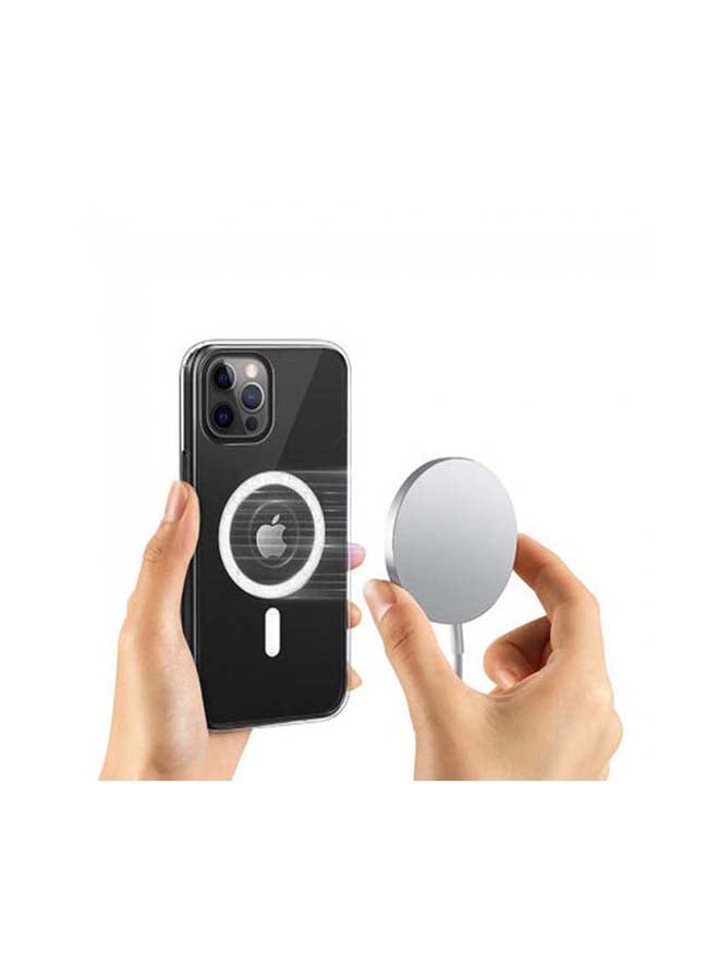 MARGOUN - Magnetic Case Wireless Magsafe Absorption Cover for iPhone 13 Pro Max Clear - Image 1
