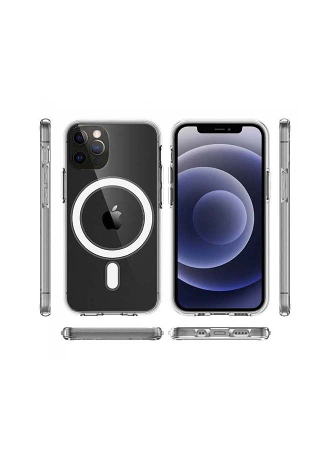MARGOUN - Magnetic Case Wireless Magsafe Absorption Cover for iPhone 13 Pro Max Clear - Image 1
