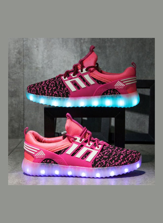 Generic Kids Fashion Lamp Low Top Sneakers Roseo/Black  - Image 3