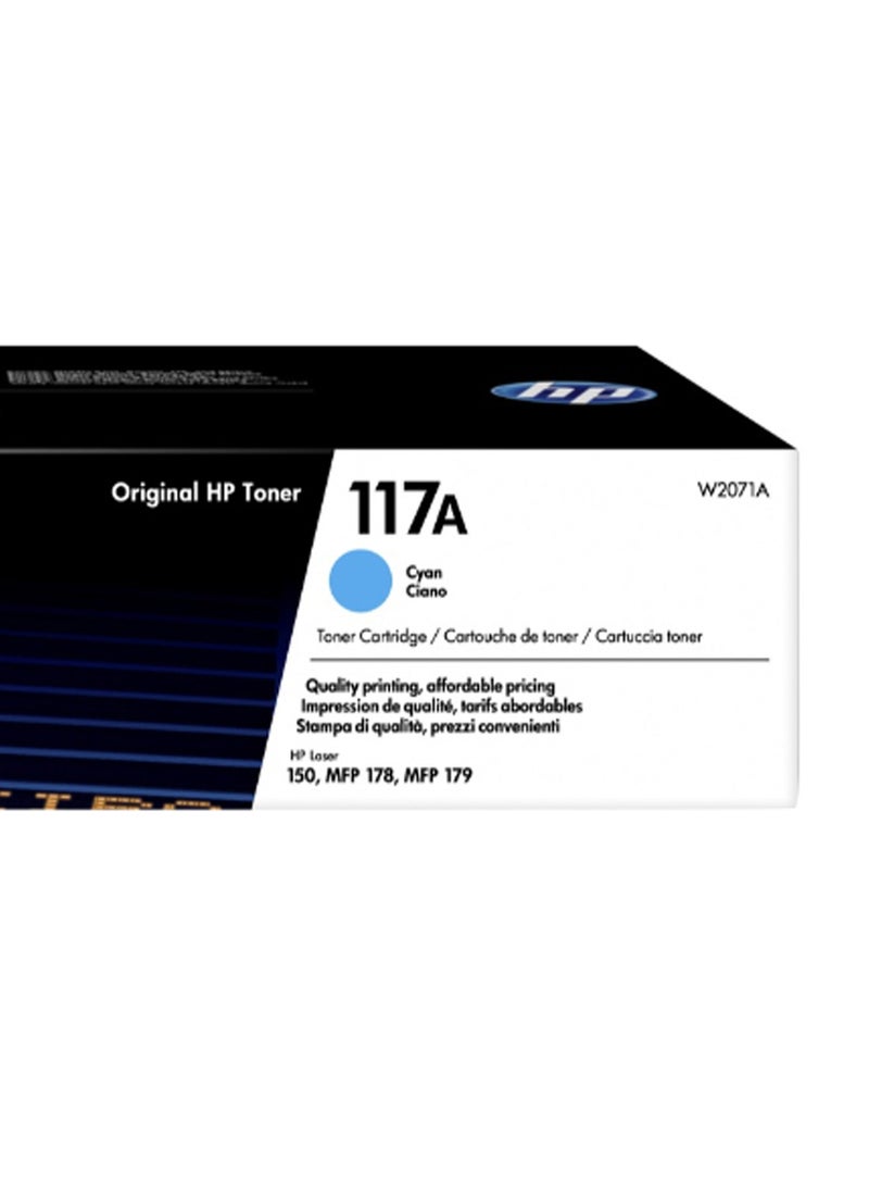 HP - Original Laser Toner Cartridge W2071A Cyan - Image 1