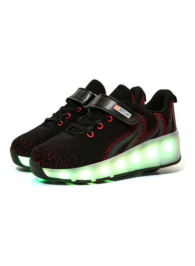 Generic Kids Roller Slanding Single Round Low Top Sneakers Black  - Image 1