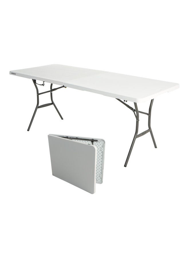 Lifetime 6-Foot Fold-In-Half Table White Granite 183.8 X 76.2 X 73.7cm ...