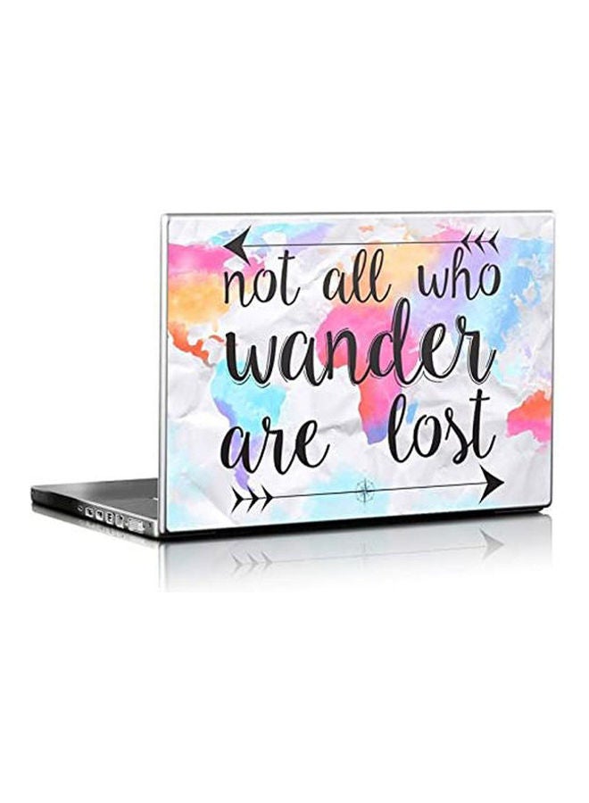 Zigzag Wander Design Matte Laptop Skin Multicolour