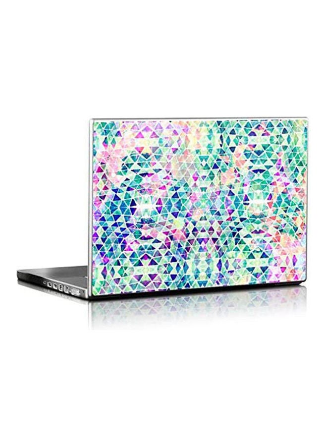 Zigzag Pastel Triangle Design Installable Laptop Skin For  Laptops Multicolour