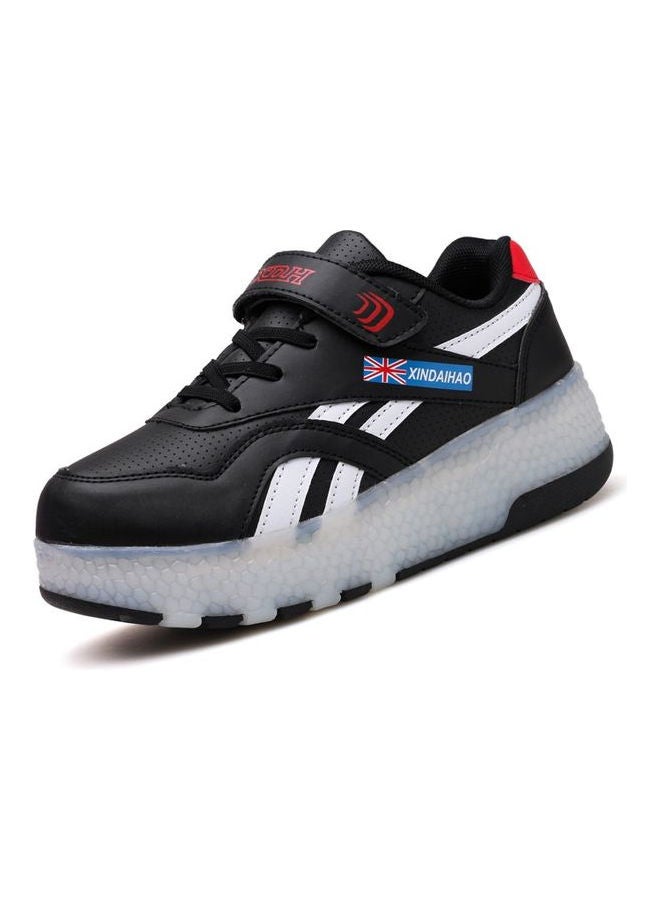 Generic Kids Fashion Shine Single Round Low Top Sneakers Black  - Image 1