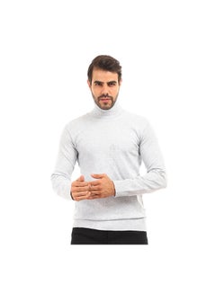 Casual Plain Basic Long Sleeve Pullover Grey