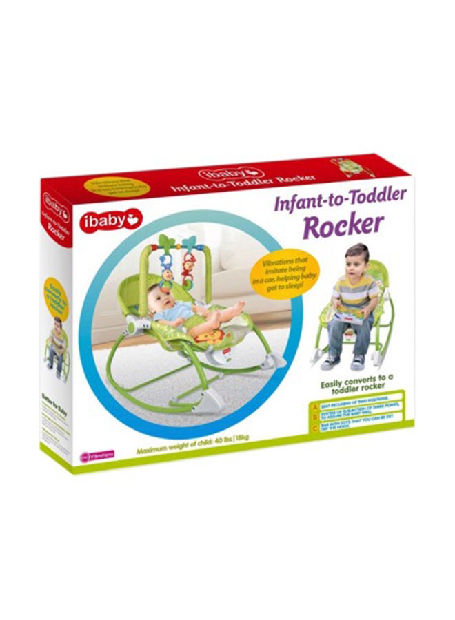 ibaby Infant-To-Toddler Rocker Chair - Green/White/Yellow  - Image 4