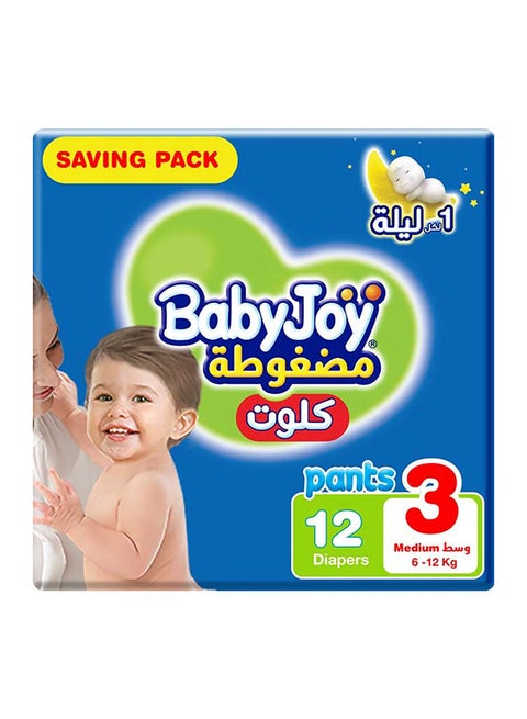 حفاضات كلوت مقاس 3 متوسط، لوزن 6 إلى 12 كجم، عبوة التوفير، 12 حفاض