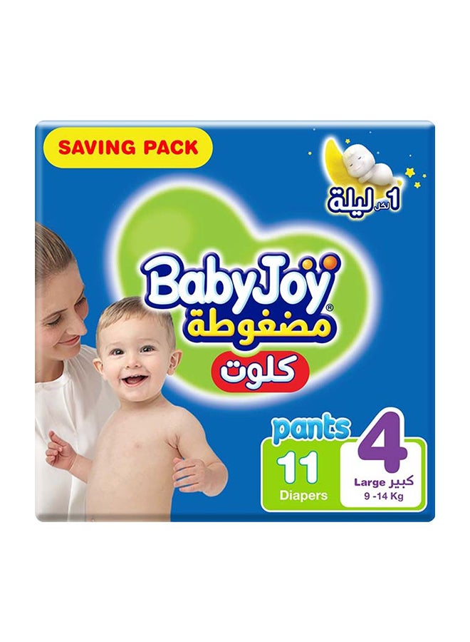 BabyJoy - Culotte, Size 4 Large, 9 to 14 kg, Saving Pack, 11 Diapers - Image 1