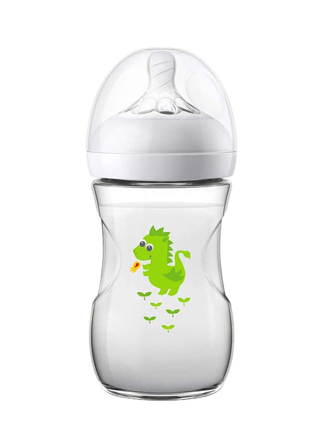 PHILIPS AVENT - Natural Feeding Bottle, Dragon, 260 ml, White/Green - Image 1