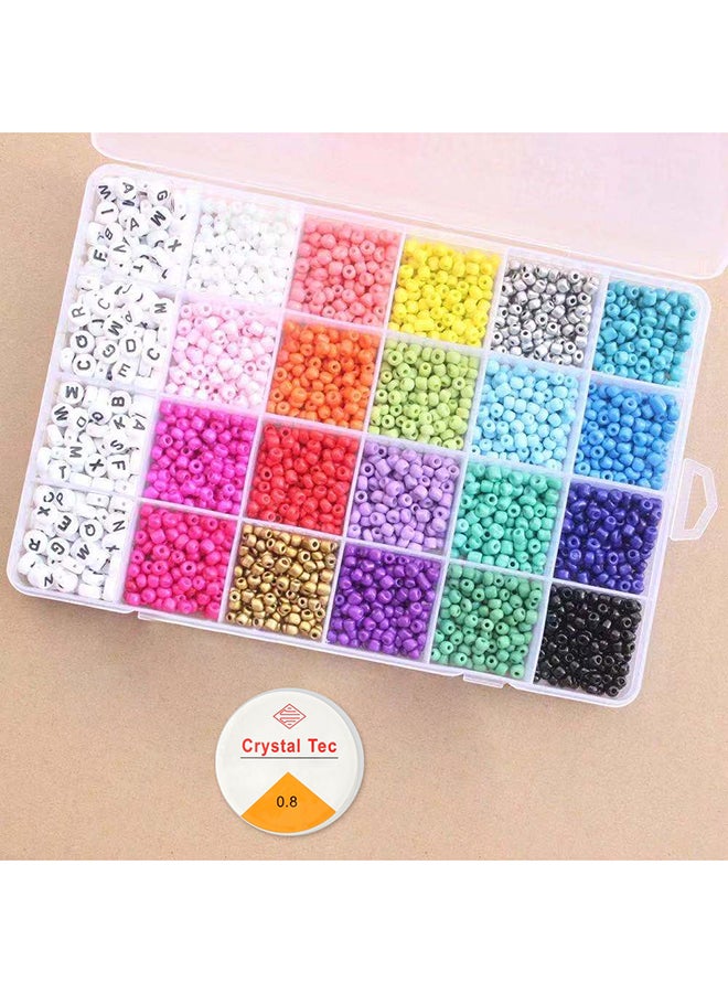 ESSEN 3800 Seed Beads With 250 Alphabet Letters DIY Bracelet Craft Kit 14x2.5x21cm  - Image 2