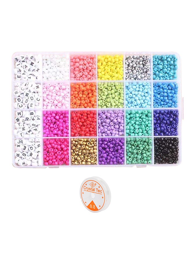 ESSEN 3800 Seed Beads With 250 Alphabet Letters DIY Bracelet Craft Kit 14x2.5x21cm  - Image 1