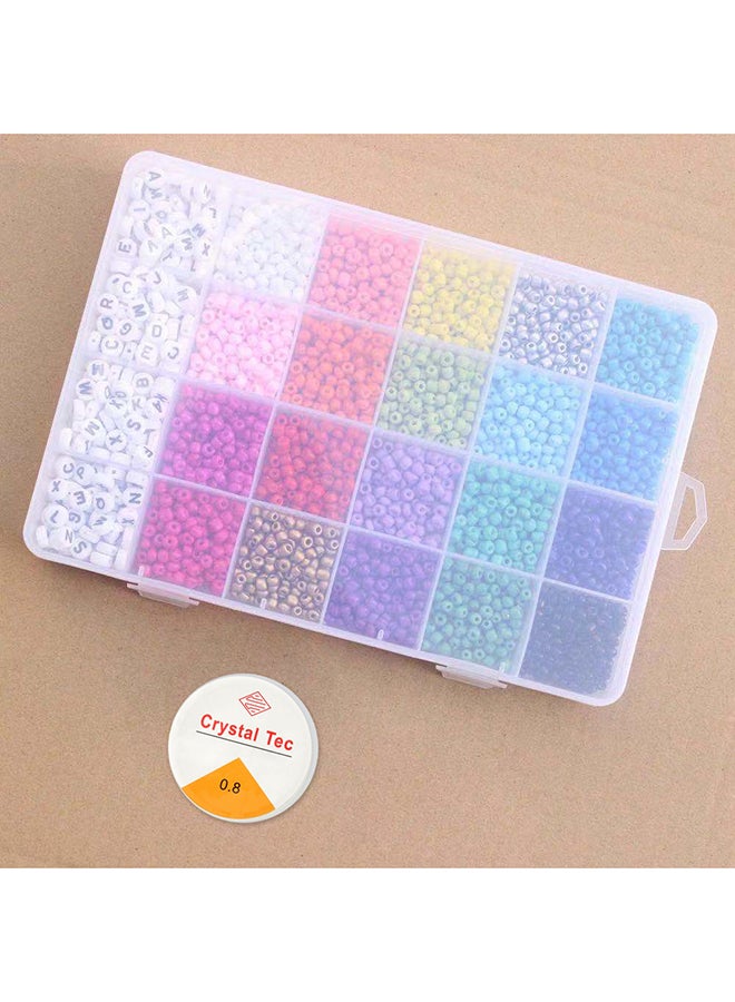 ESSEN 3800 Seed Beads With 250 Alphabet Letters DIY Bracelet Craft Kit 14x2.5x21cm  - Image 3