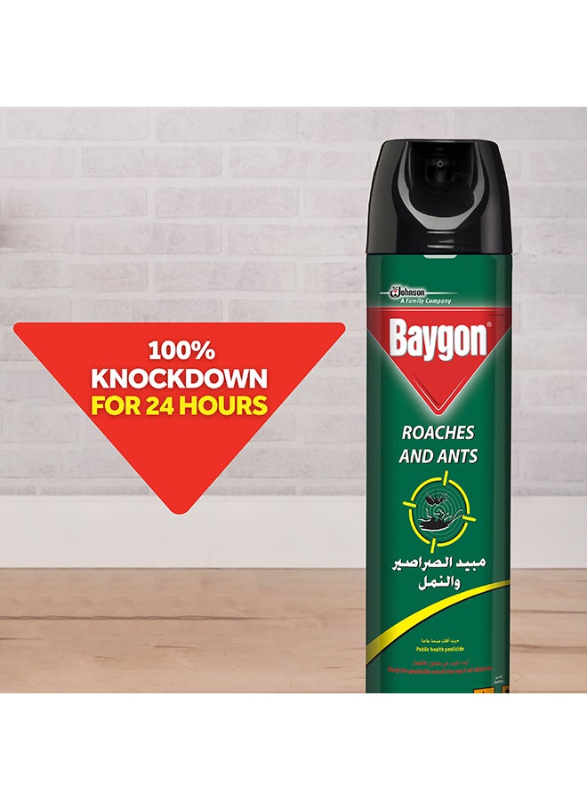 Baygon - Roaches Ants Killing Spray Green 400ml - Image 1