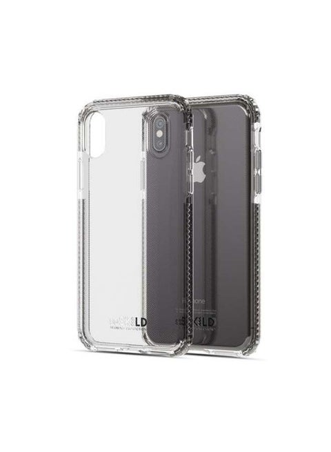 iPhone XS/X Defend Heavy Impact Case and Tempered Glass Screen Protector Clear