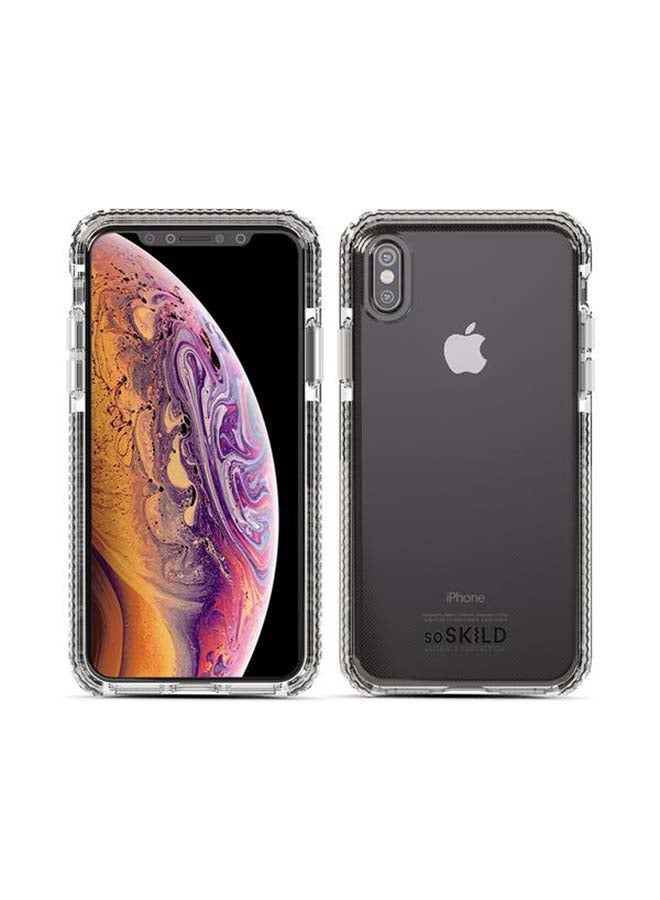 iPhone XS/X Defend Heavy Impact Case and Tempered Glass Screen Protector Clear