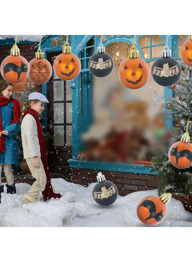 12-Piece Halloween Decoration Hanging Balls Multicolour 23.00 x 6.00 x 17.40cm