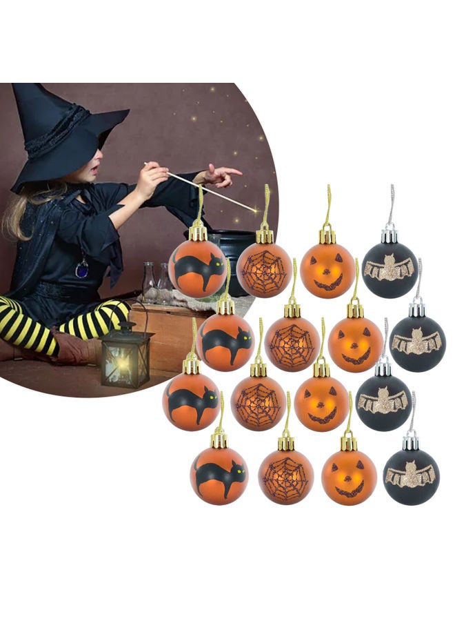 12-Piece Halloween Decoration Hanging Balls Multicolour 23.00 x 6.00 x 17.40cm